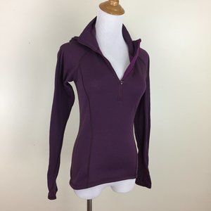 PATAGONIA Baselayer Capilene Thumbholes Hoodie 1/4 Zip Pullover
